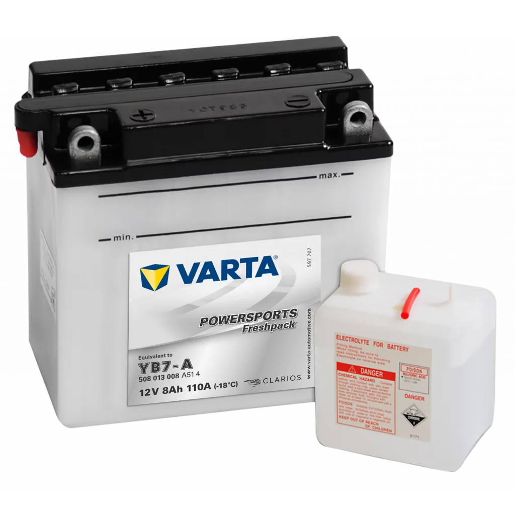 VARTA MC Batteri 12V 8AH 110CCA (137x76x134mm) +venstre YB7-A