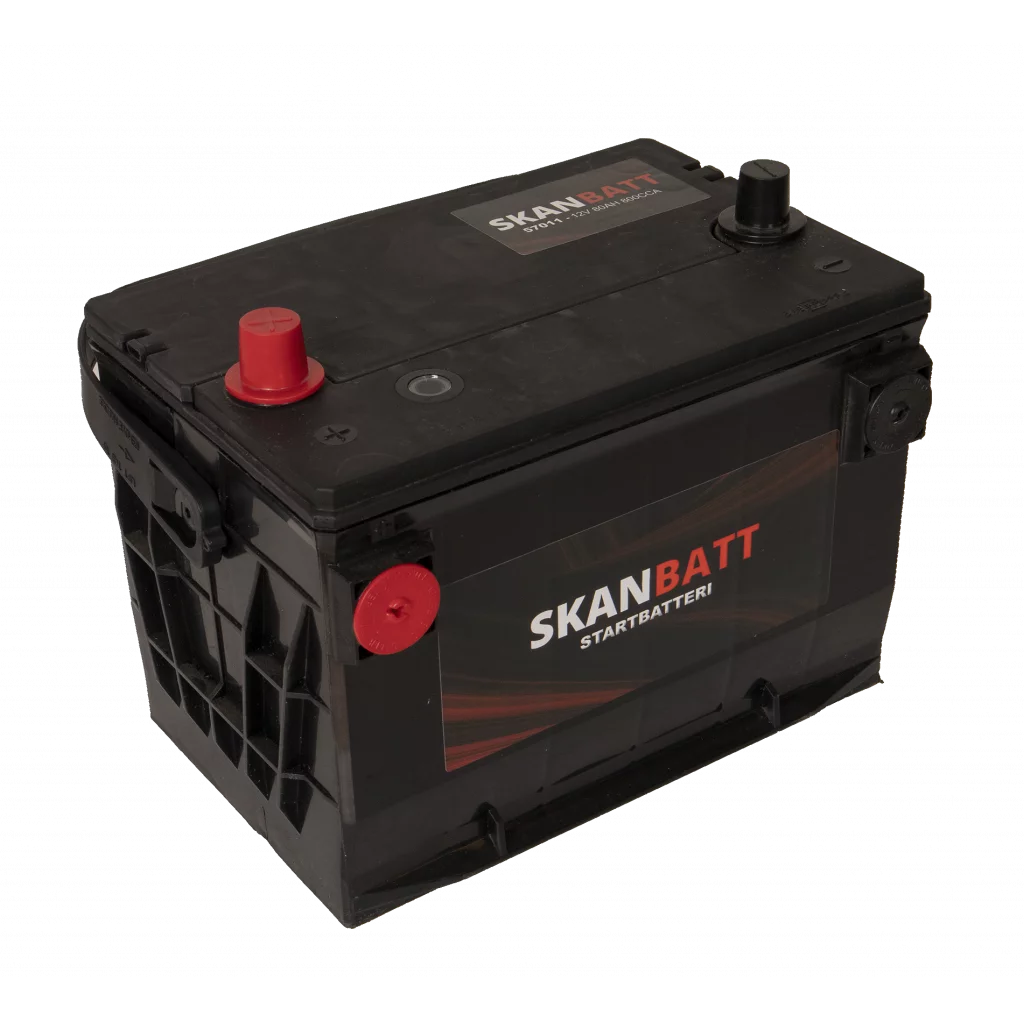 SKANBATT Startbatteri 12V 80AH 800CCA (260x179x180/207mm) +venstre