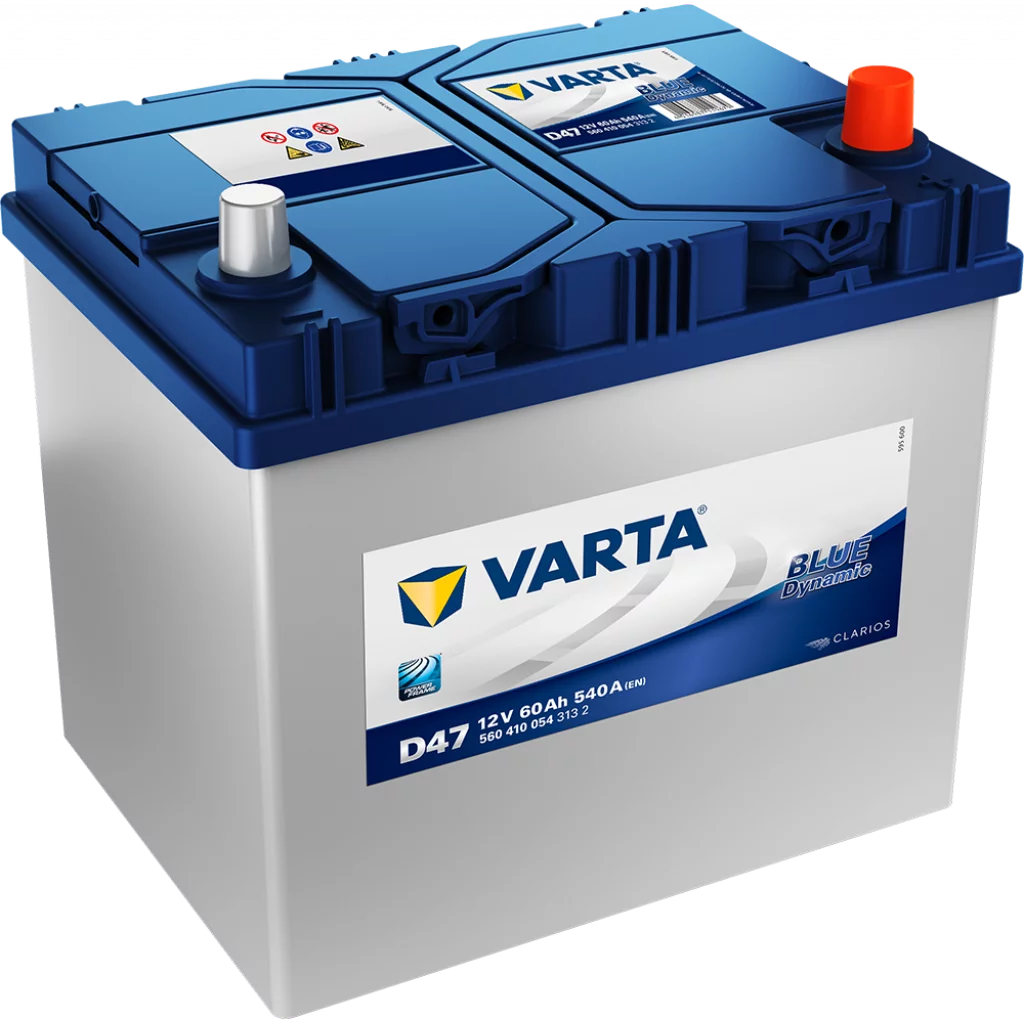 VARTA Blue Dynamic Batteri 12V 60AH 540CCA (232x173x200/225mm) +høyre D47