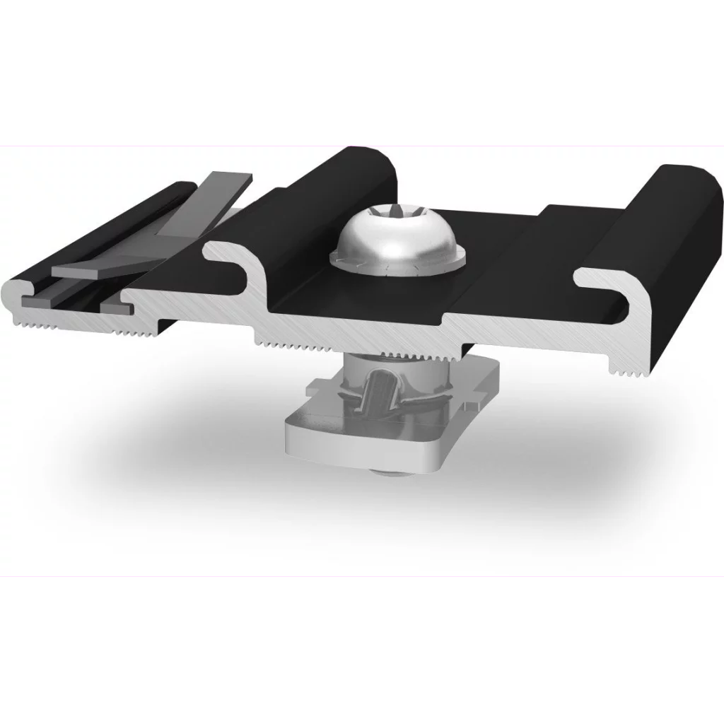 InsertionRail CrossConnector, black anodized