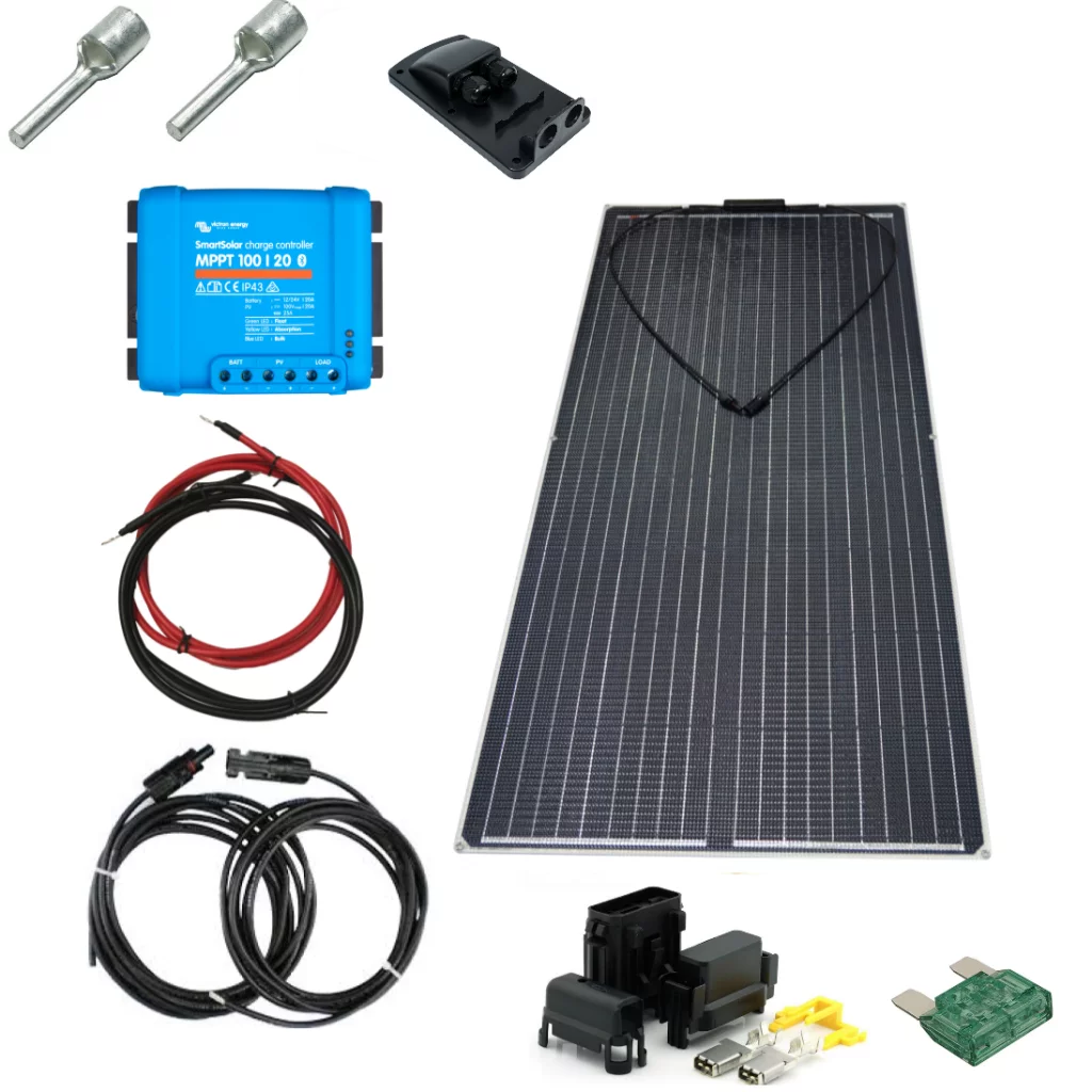 SKANBATT - 200W Flexi komplett kit med Victron BT MPPT