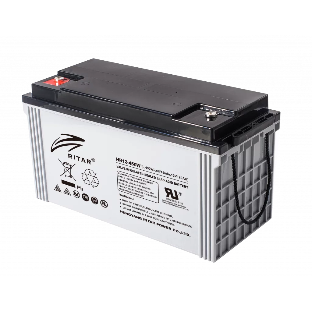 RITAR High Rate AGM Batteri 12V 120AH (407x177x225mm) M8