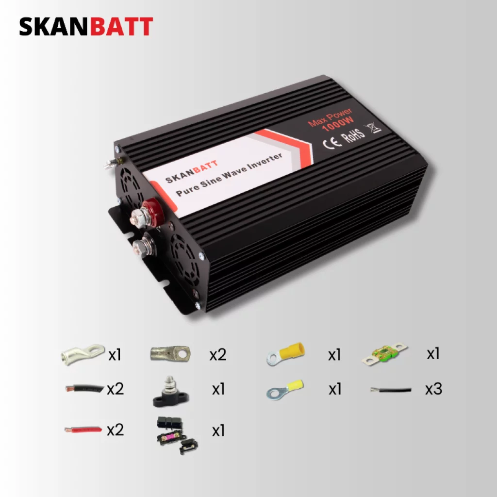 SKANBATT Inverterpakke - 12V / 1000w