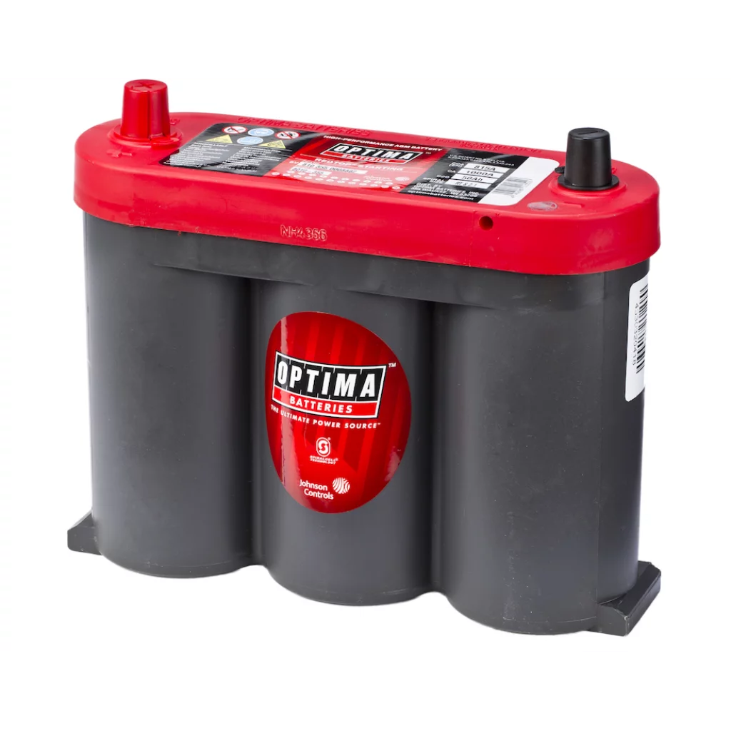 OPTIMA AGM Red Top 6V 50AH 815CCA (254x83x200mm) +Midtstilt 8010-355
