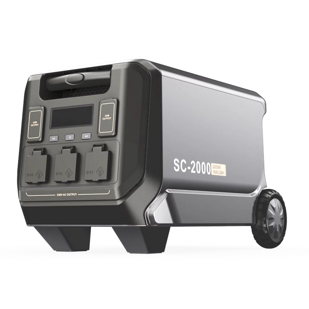 SENCI Lithium LPS 1843Wh Power Station med 2000W (4000W) sinus inverter