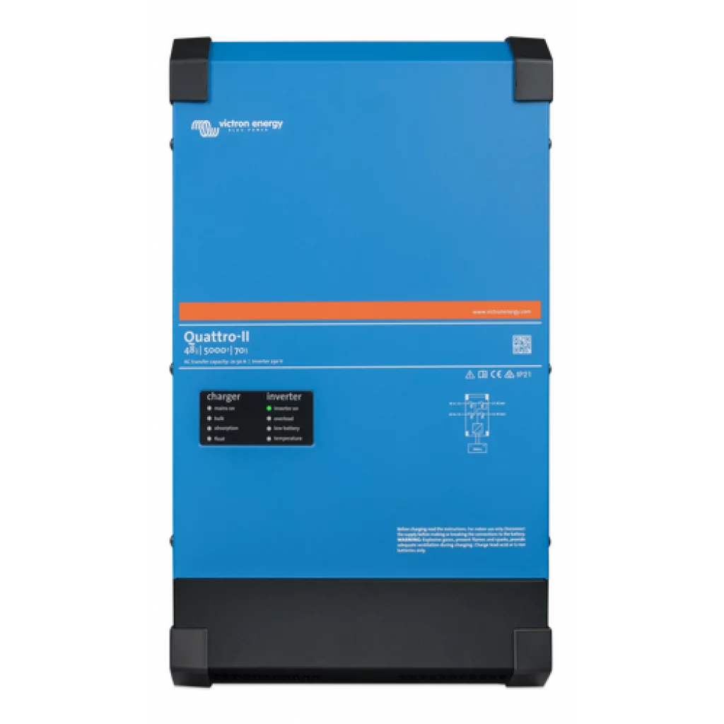 VICTRON Quattro-II 48/5000/70-50/50 Kombinert Batterilader og Inverter