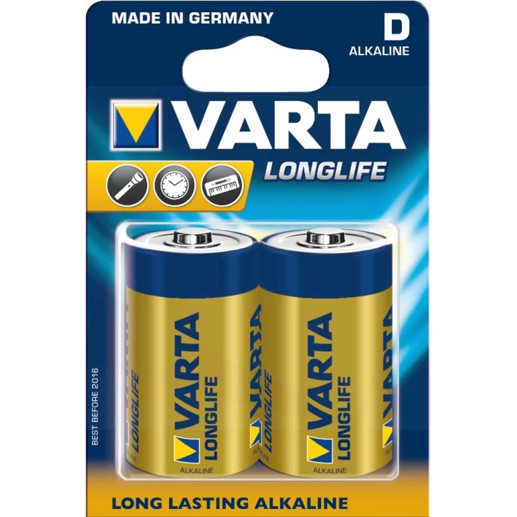 VARTA Longlife D 1,5V 2-pakning