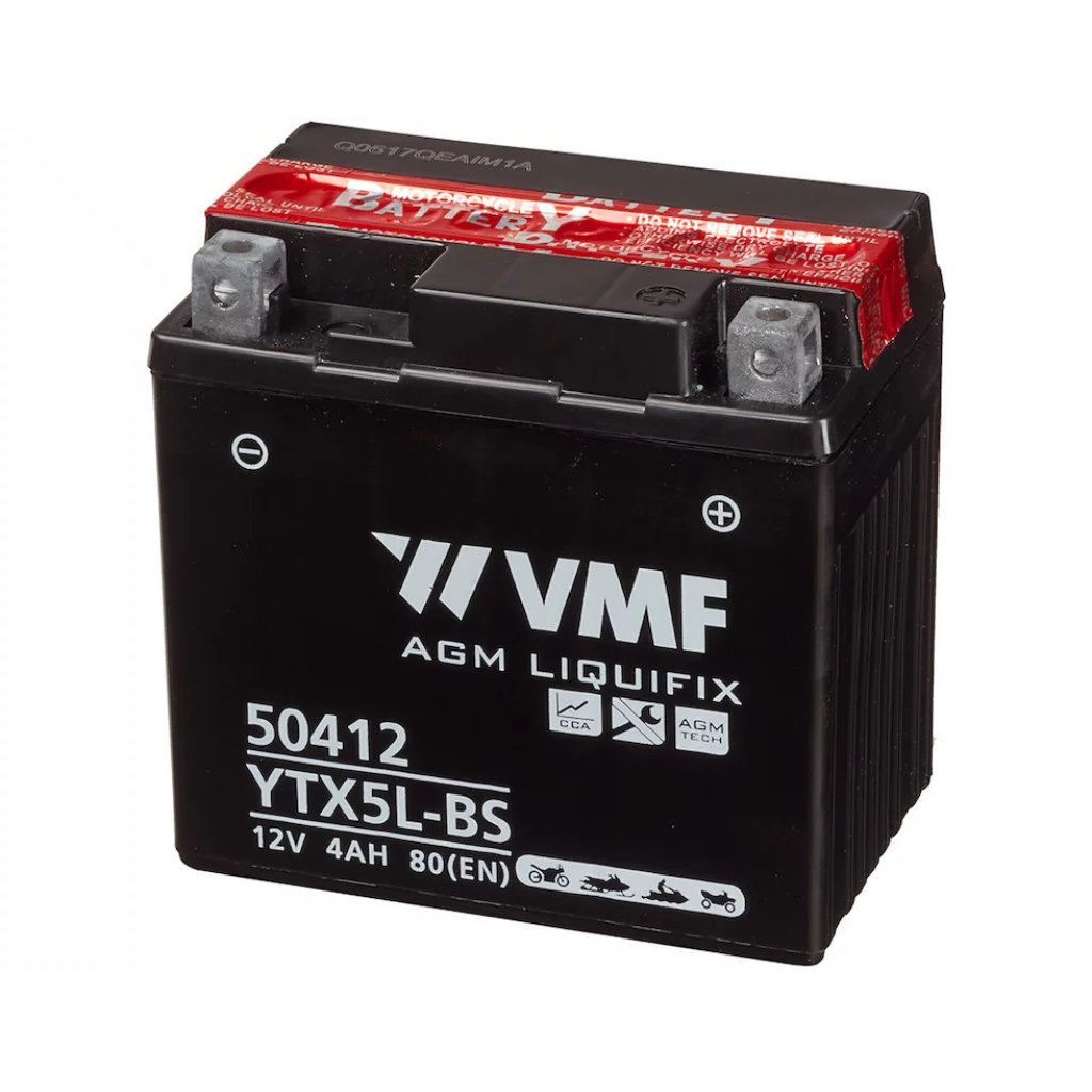 VMF MC Batteri 12V 5AH 55CCA (114x71x106) +høyre | YTX5L-BS