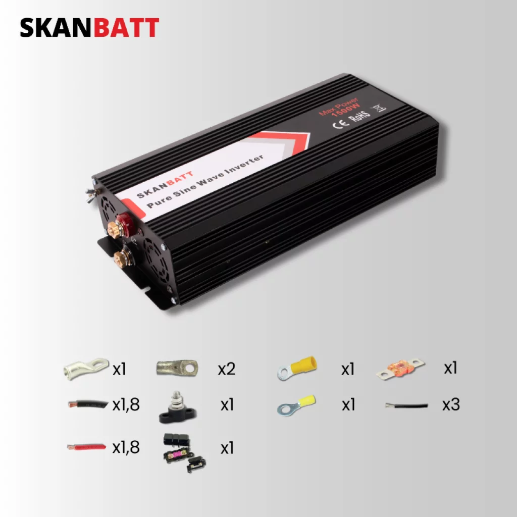 SKANBATT Inverterpakke - 12V / 1500w