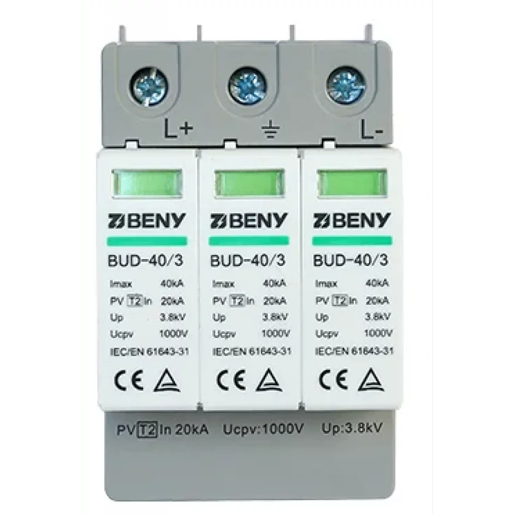 DC overspenningsvern DIN montasje, 40KA