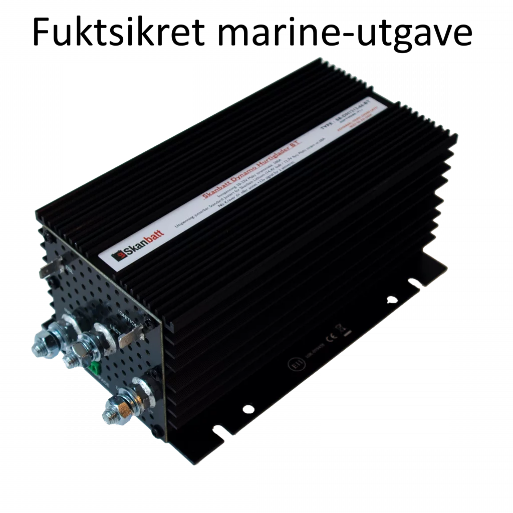 SKANBATT 66A Dynamo Hurtiglader Marine m/blåtann - DCDC for båter, bobiler