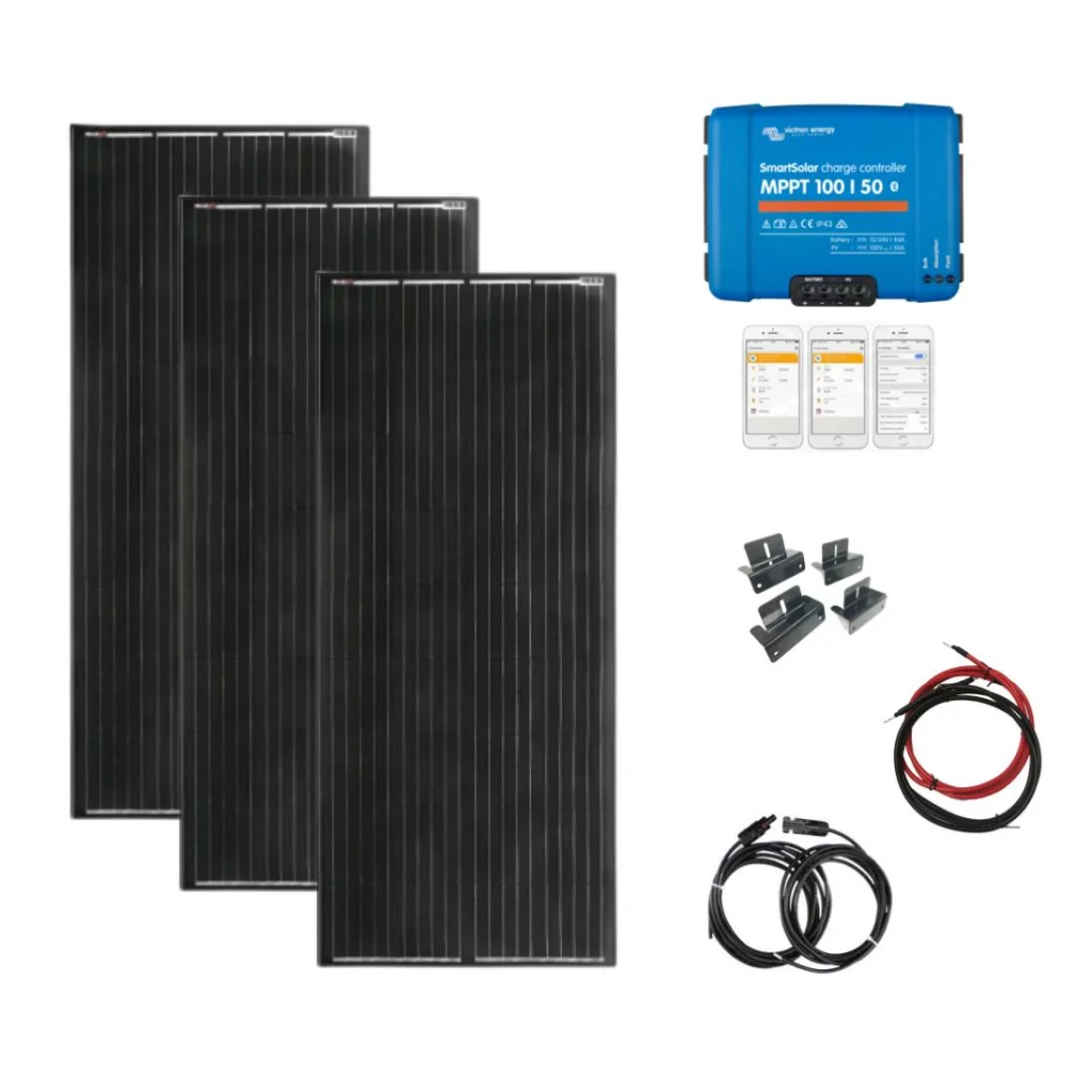 SKANBATT Solcellepakke HYTTE - Medium pluss - 12/24V - 600W