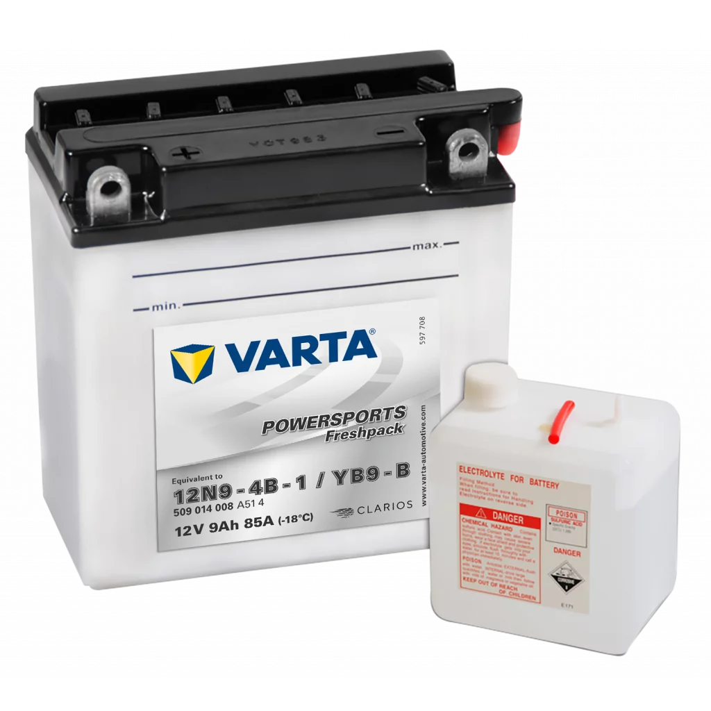 VARTA MC Batteri 12V 9AH 85CCA (136x76x134mm) +venstre YB9-B