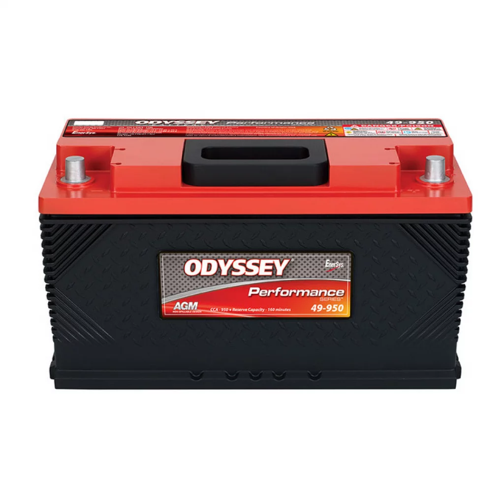 ODYSSEY ODP-AGM49 H8 L5 AGM Batteri 12V 95AH 950CCA (353x174x189mm) +høyre