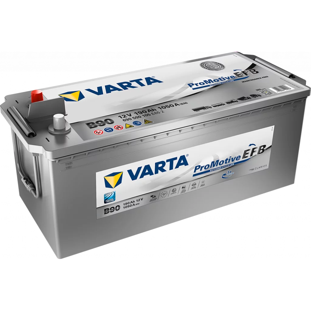 VARTA Promotive EFB Batteri 12V 190AH 1050CCA (513x223x203/223mm) +venstre B90