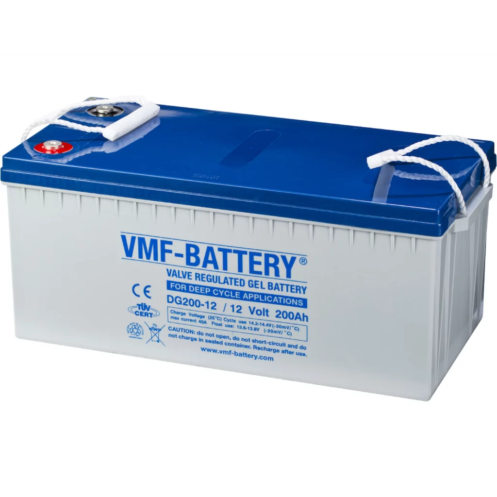 VMF GEL Deep Cycle Batteri 12V 200AH (522x240x223mm) +høyre
