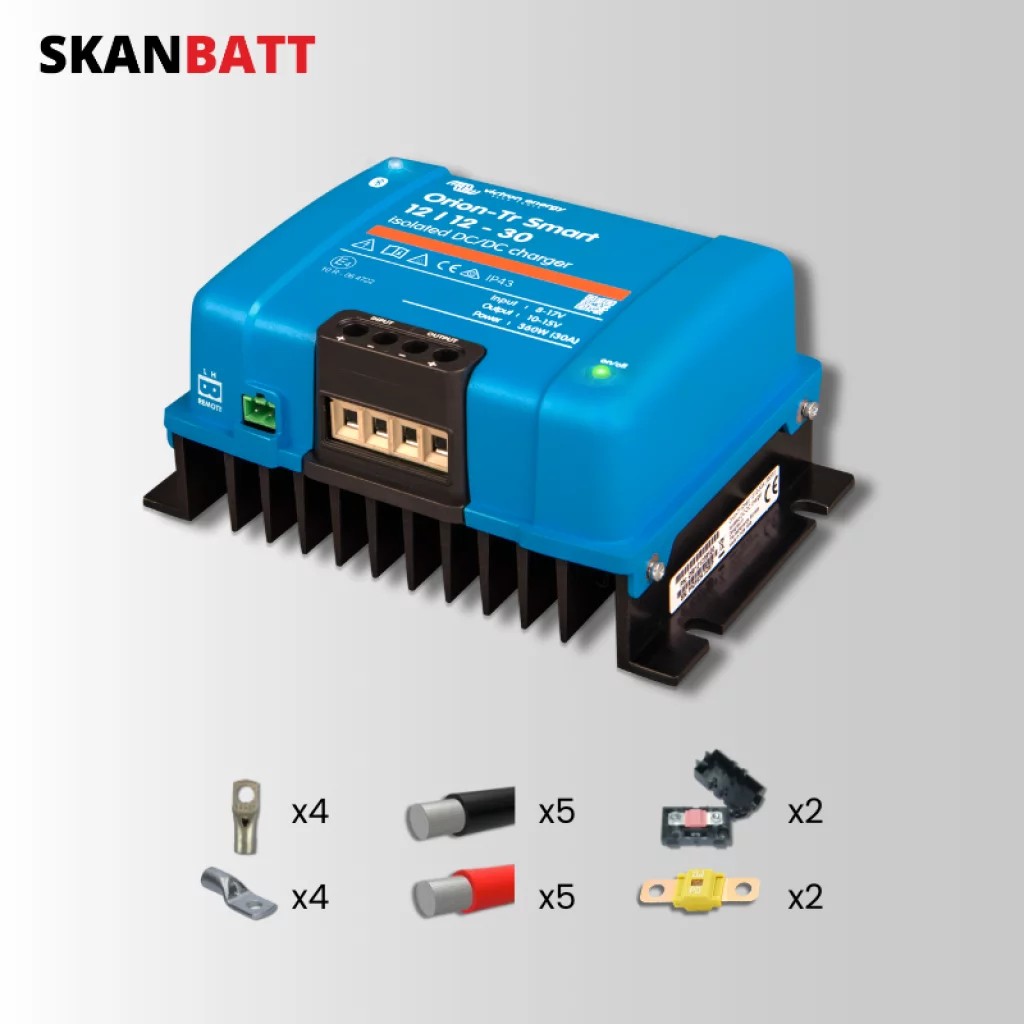 SKANBATT DC-DC Ladepakke - Victron Orion TR Smart 30A (isolert)