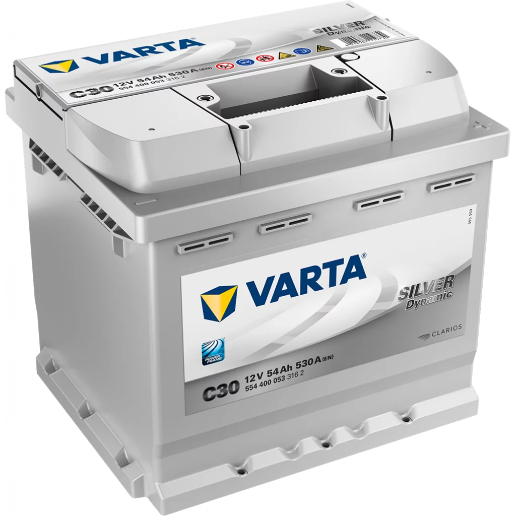 VARTA Silver Dynamic Batteri 12V 54AH 530CCA (207x175x190/190mm) +høyre C30