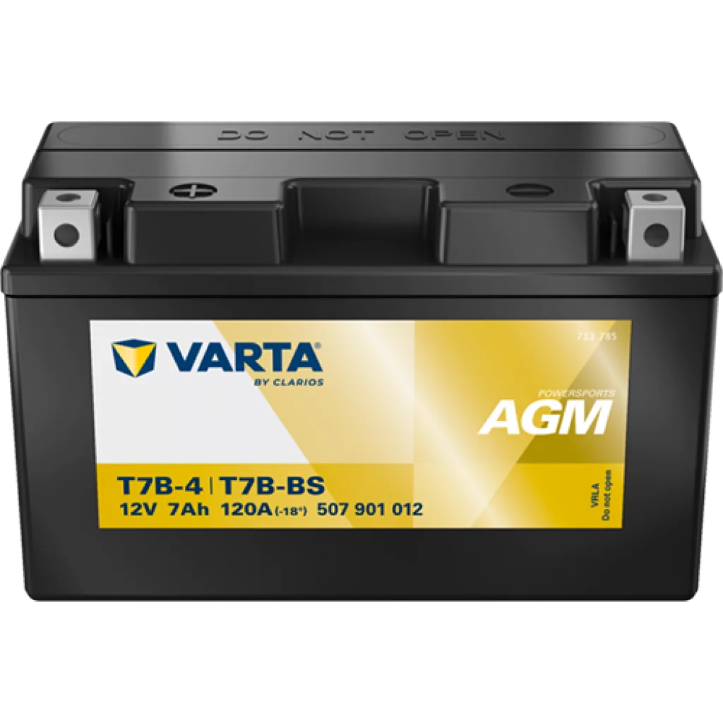 VARTA AGM MC Batteri 12V 7AH 120CCA (150x66x94mm) +venstre YT7B-BS