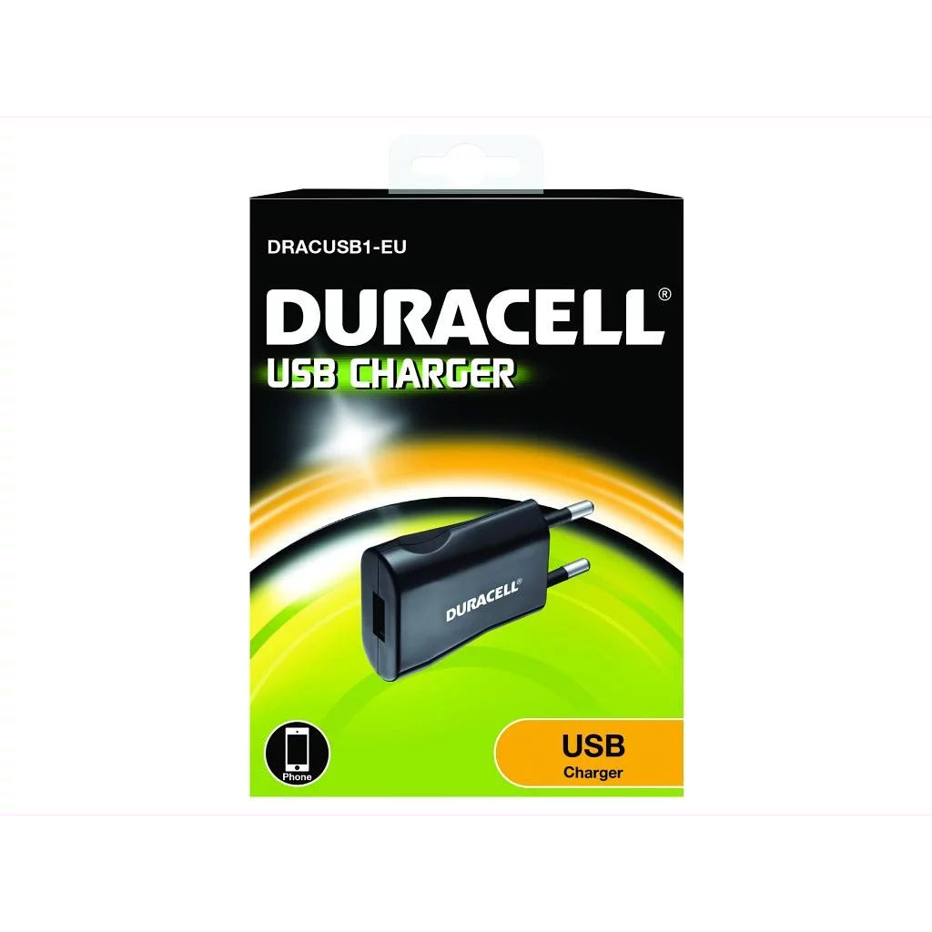 Duracell USB lader 1A Sort modell