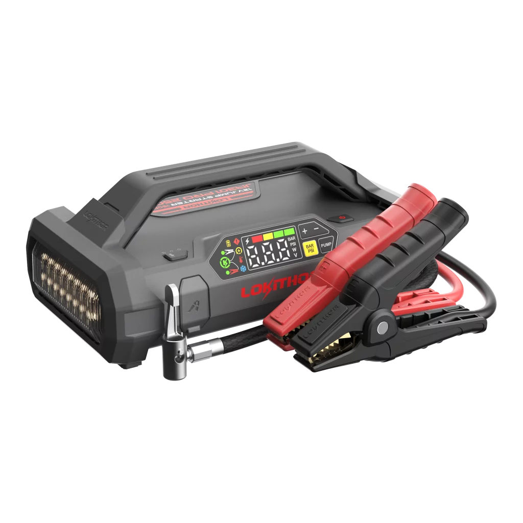 LOKITHOR Lithium Startbooster 12V 2500A med 150 PSI Luftkompressor