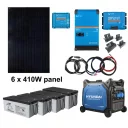 skanbatt-victron-kraftpakke-230v-5000va-2460w-6x410w-solceller-med-agm-batterier-og-hyundai-6500w-aggregat