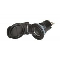din-12-24v-uttak-for-innfelling-m-lokk-med-fjar-16a-12-24v-sort